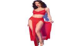 CHILIROSE CR 4850 SET TOP ROJO Y LEGGINS CON COMPLEMENTOS DORADOS S