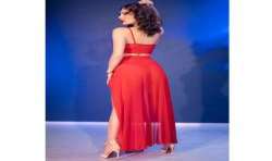 CHILIROSE CR 4850 SET TOP ROJO Y LEGGINS CON COMPLEMENTOS DORADOS S