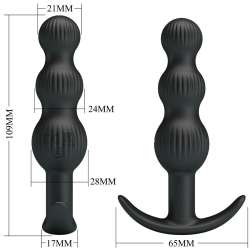PRETTY LOVE SIDNEY VIBRADOR ANAL 10 VIBRACIONES NEGRO