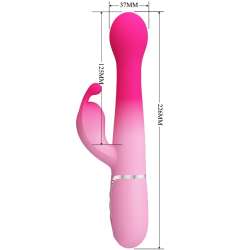 PRETTY LOVE DEJON VIBRADOR RABBIT 3 EN 1 MULTIFUNCIaN ROSA