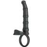 PRETTY LOVE TATUM ANILLO VIBRADOR PENE CON PLUG 10 VIBRACIONES NEGRO
