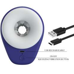 PRETTY LOVE DJ LADY MASTURBADOR MASCULINO CON VIBRACIaN 5 CONFIGURACIONES MORADO