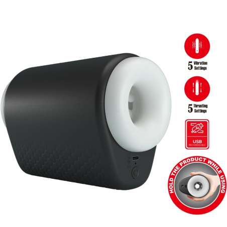 PRETTY LOVE DJ GIRL MASTURBADOR MASCULINO CON VIBRACIaN 5 CONFIGURACIONES NEGRO