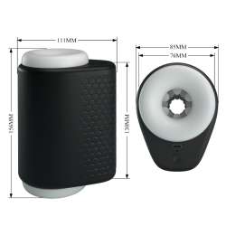 PRETTY LOVE DJ GIRL MASTURBADOR MASCULINO CON VIBRACIaN 5 CONFIGURACIONES NEGRO