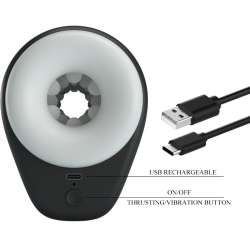 PRETTY LOVE DJ GIRL MASTURBADOR MASCULINO CON VIBRACIaN 5 CONFIGURACIONES NEGRO
