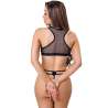 LIVCO CORSETTI FASHION IRINA LC 20210 SUJETADOR TANGA CON ENCAJE NEGRO S M