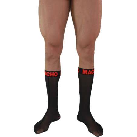 MACHO CALCETINES FINOS NEGRO ROJO TALLA aNICA