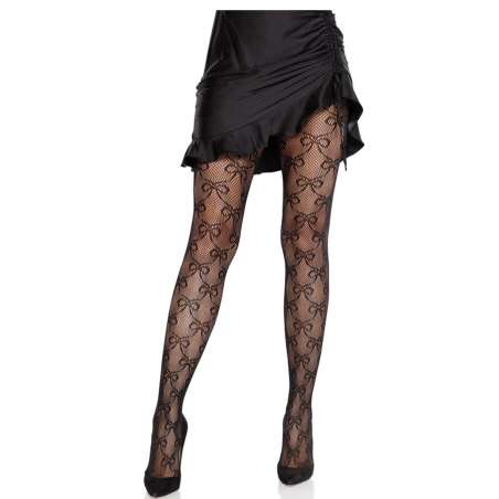 LEG AVENUE MALLAS DE RED CON LAZO NEGRO
