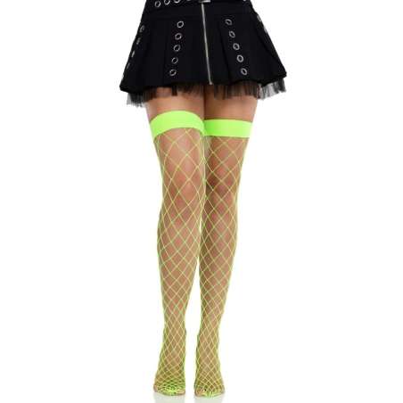 LEG AVENUE MEDIAS ALTAS DE RED ANCHA VERDE NEaN