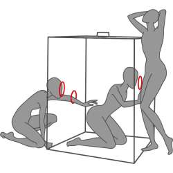 SECRET DOME KINK CLUB CABINA SCANDALE NEGRO ROJO