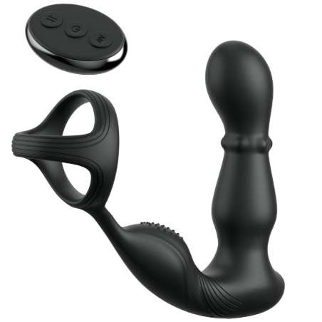 ANAL FANTASY ELITE COLLECTION ANILLO Y MASAJEADOR ANAL VIBRADOR CON CONTROL REMOTO