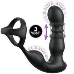 ANAL FANTASY ELITE COLLECTION ANILLO Y MASAJEADOR ANAL VIBRADOR CON CONTROL REMOTO