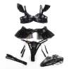 SUBBLIME 957483 CONJUNTO SUJETADOR Y LIGA DE ENCAJE NEGRO S M