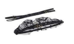 SUBBLIME 957483 CONJUNTO SUJETADOR Y LIGA DE ENCAJE NEGRO S M