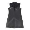 SUBBLIME 957544 VESTIDO DE CUERO CON CUELLO DE ENCAJE NEGRO S M