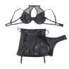 SUBBLIME 957582 CONJUNTO SUJETADOR Y FALDA DE CUERO NEGRO S M