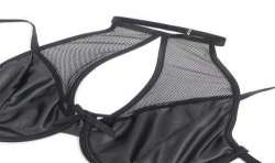 SUBBLIME 957582 CONJUNTO SUJETADOR Y FALDA DE CUERO NEGRO S M