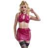SUBBLIME 957605 CONJUNTO SUJETADOR Y FALDA DE CUERO ROJO S M