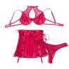 SUBBLIME 957605 CONJUNTO SUJETADOR Y FALDA DE CUERO ROJO S M