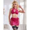 SUBBLIME 957605 CONJUNTO SUJETADOR Y FALDA DE CUERO ROJO S M