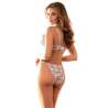 SUBBLIME 957629 CONJUNTO SUJETADOR Y PANTIES CON BORDADOS DE FLORES CELESTE S M