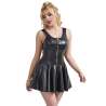SUBBLIME 957667 VESTIDO DE CUERO CON CREMALLERA DE CORAZaN NEGRO S M