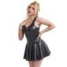 SUBBLIME 957667 VESTIDO DE CUERO CON CREMALLERA DE CORAZaN NEGRO S M