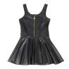 SUBBLIME 957667 VESTIDO DE CUERO CON CREMALLERA DE CORAZaN NEGRO S M