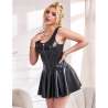 SUBBLIME 957667 VESTIDO DE CUERO CON CREMALLERA DE CORAZaN NEGRO S M
