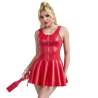 SUBBLIME 957681 VESTIDO DE CUERO CON CREMALLERA DE CORAZaN ROJO S M