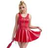 SUBBLIME 957681 VESTIDO DE CUERO CON CREMALLERA DE CORAZaN ROJO S M