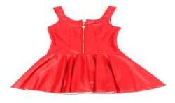 SUBBLIME 957681 VESTIDO DE CUERO CON CREMALLERA DE CORAZaN ROJO S M