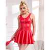 SUBBLIME 957681 VESTIDO DE CUERO CON CREMALLERA DE CORAZaN ROJO S M