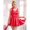 SUBBLIME 957681 VESTIDO DE CUERO CON CREMALLERA DE CORAZaN ROJO S M