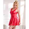 SUBBLIME 957681 VESTIDO DE CUERO CON CREMALLERA DE CORAZaN ROJO S M