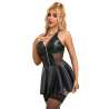 SUBBLIME 957704 VESTIDO DE CUERO CON CREMALLERA Y ENCAJE NEGRO S M