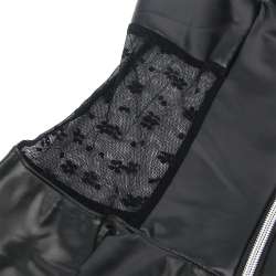 SUBBLIME 957704 VESTIDO DE CUERO CON CREMALLERA Y ENCAJE NEGRO S M