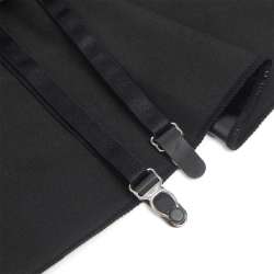 SUBBLIME 957704 VESTIDO DE CUERO CON CREMALLERA Y ENCAJE NEGRO S M