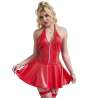 SUBBLIME 957728 VESTIDO DE CUERO CON CREMALLERA Y ENCAJE ROJO S M