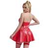 SUBBLIME 957728 VESTIDO DE CUERO CON CREMALLERA Y ENCAJE ROJO S M