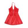 SUBBLIME 957728 VESTIDO DE CUERO CON CREMALLERA Y ENCAJE ROJO S M