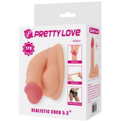 PRETTY LOVE WILDON DILDO ULTRA REALaSTICO Y ELaSTICO 10 CM NATURAL