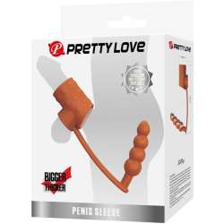 PRETTY LOVE FUNDA PARA PENE CON PLUG ANAL NATURAL