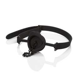 CALEXOTICS SCANDAL MORDAZA CON TAPaN DE SILICONA NEGRO