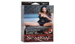 CALEXOTICS SCANDAL SET DE BRAGUITAS SIN ENTREPIERNAS CON DIDLO TALLA S M