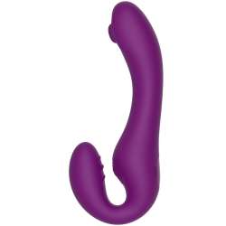 XOCOON STRAPLESS STRAP ON VIBRADOR 2 EN 1 CON CONTROL REMOTO MORADO