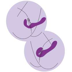 XOCOON STRAPLESS STRAP ON VIBRADOR 2 EN 1 CON CONTROL REMOTO MORADO