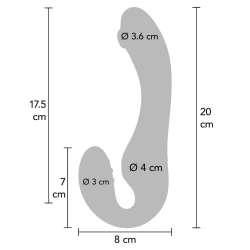 XOCOON STRAPLESS STRAP ON VIBRADOR 2 EN 1 CON CONTROL REMOTO MORADO