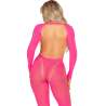 LEG AVENUE BODYSTOCKING ROSA CON ESPALDA ABIERTA TALLA aNICA