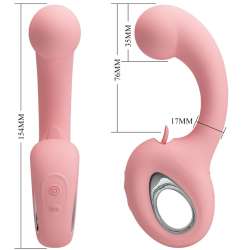 PRETTY LOVE ERYNNYES VIBRADOR PUNTO G ESTIMULADOR CLaTORIS 10 VIBRACIONES ROSA